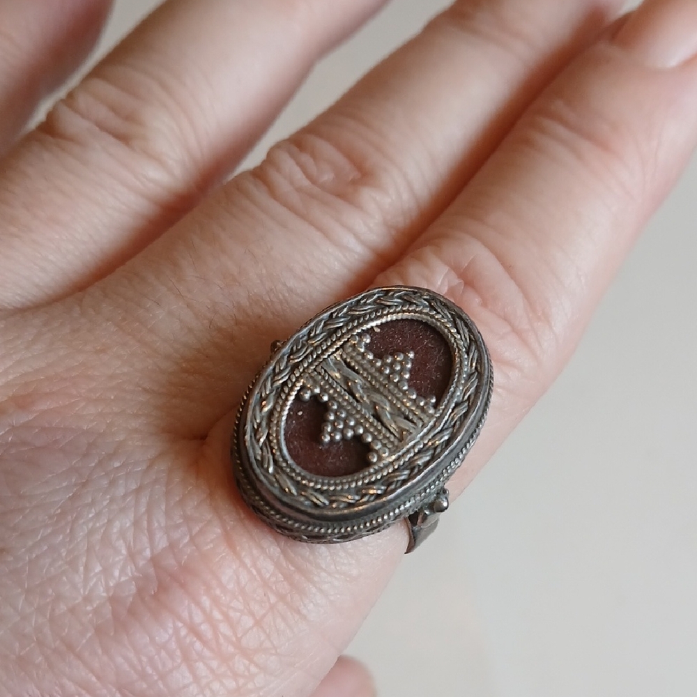 🔥✨ Afghanistan Sterling Silver Carnelian Ring — Ethnic Design, Size 9 Bohemian